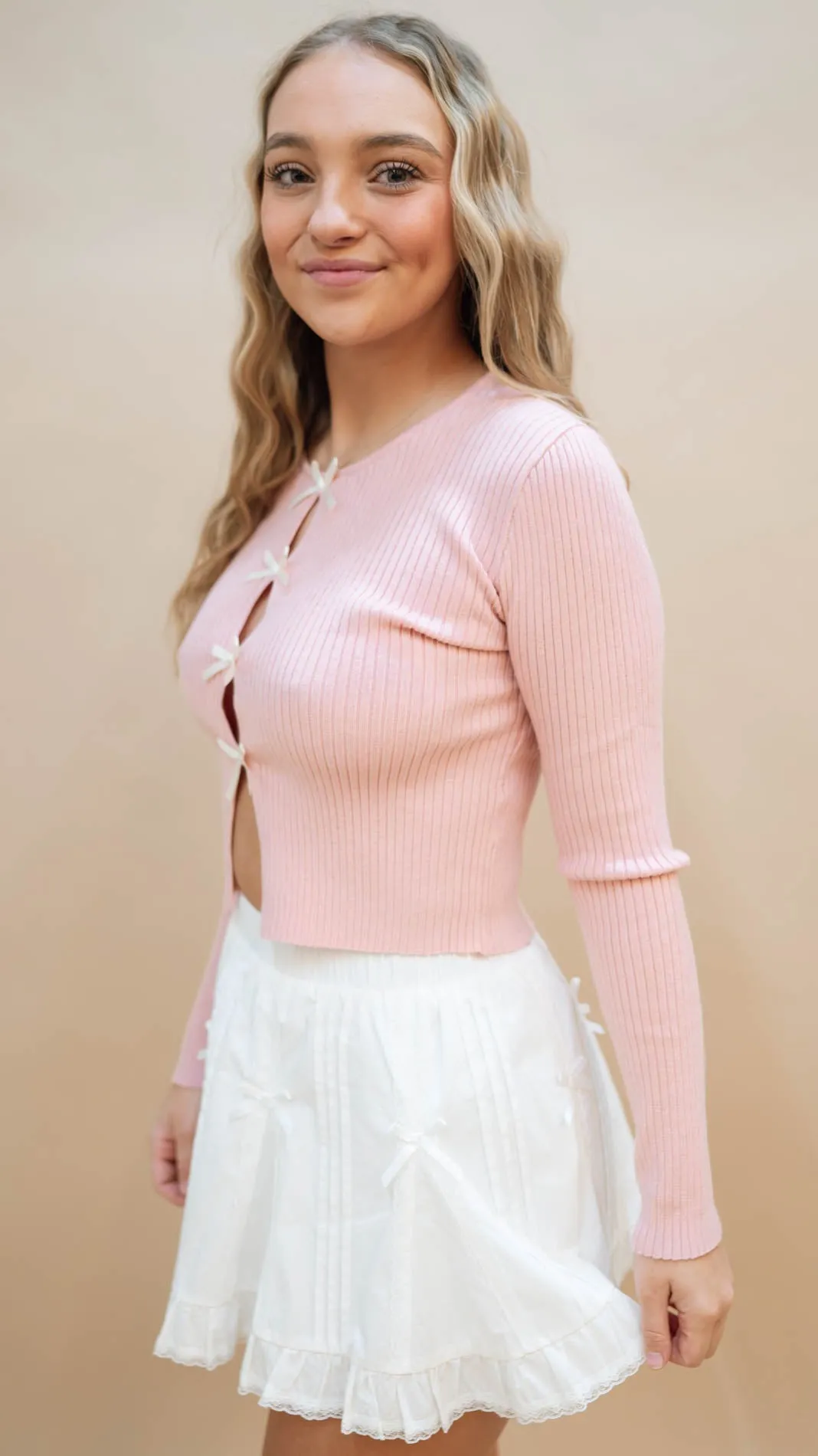 Alison Bow Top - Pink
