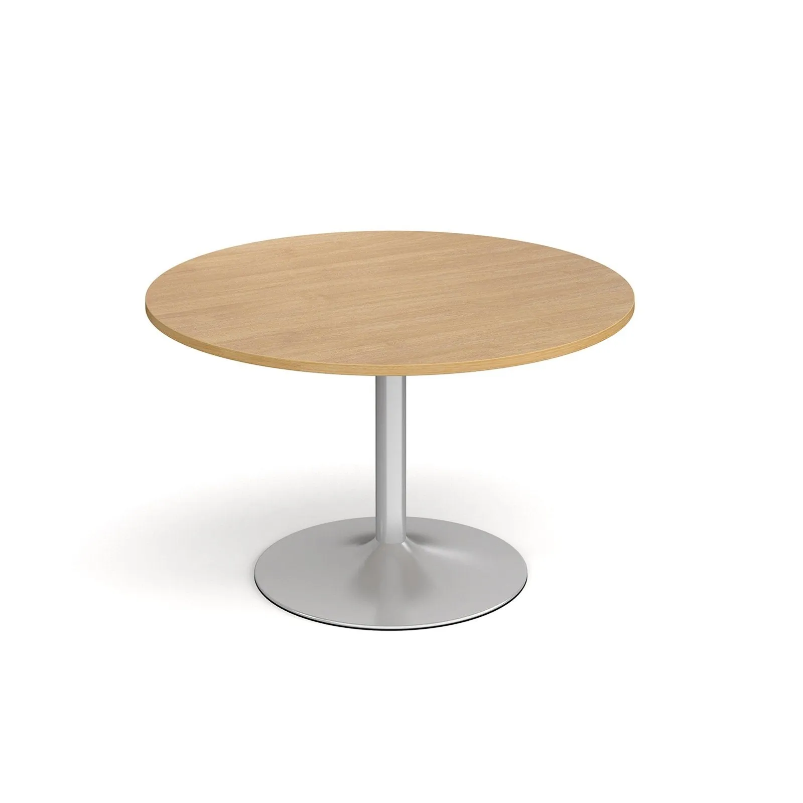 Genoa circular dining table with trumpet base