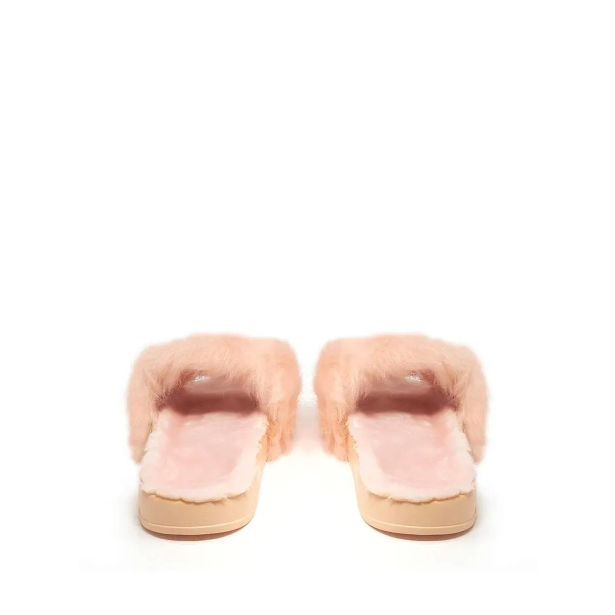 Leona Slip On Fluffy Fur Slider