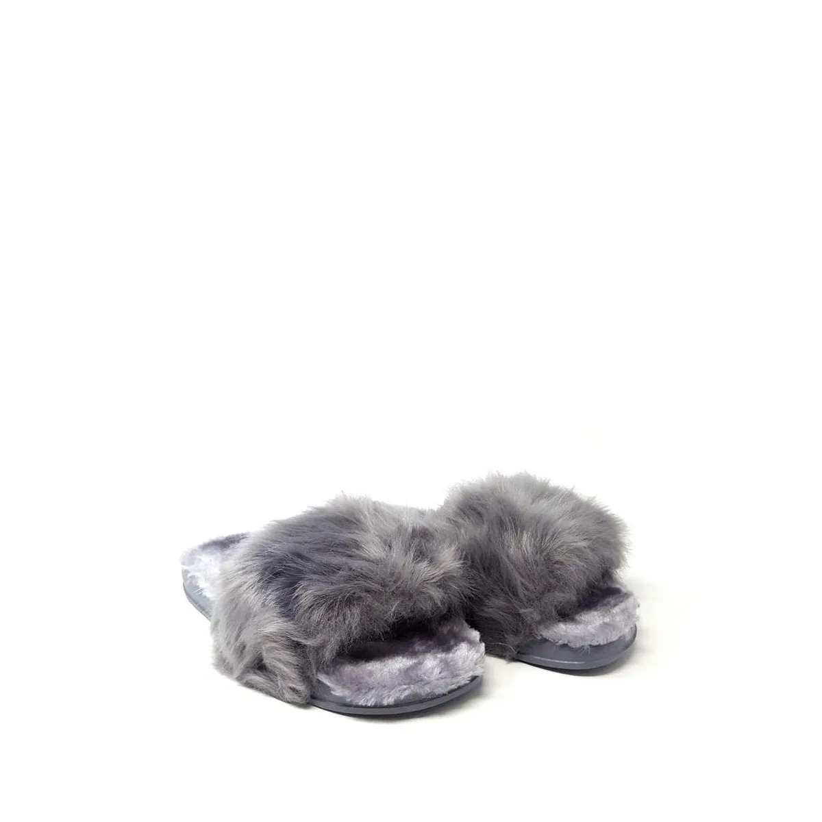 Leona Slip On Fluffy Fur Slider