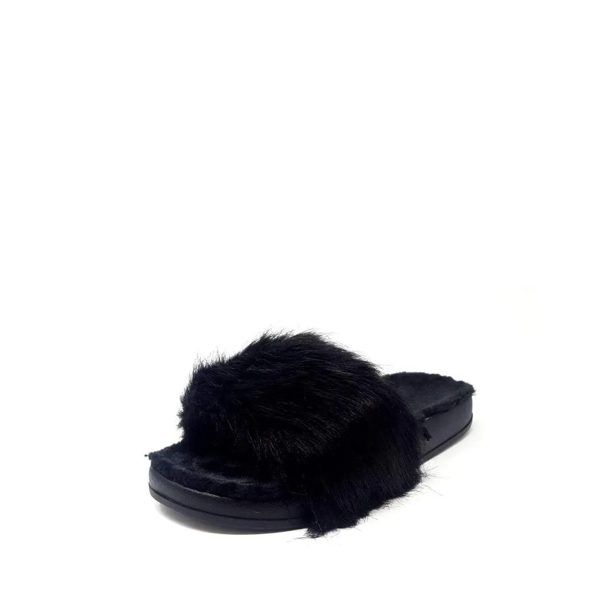 Leona Slip On Fluffy Fur Slider