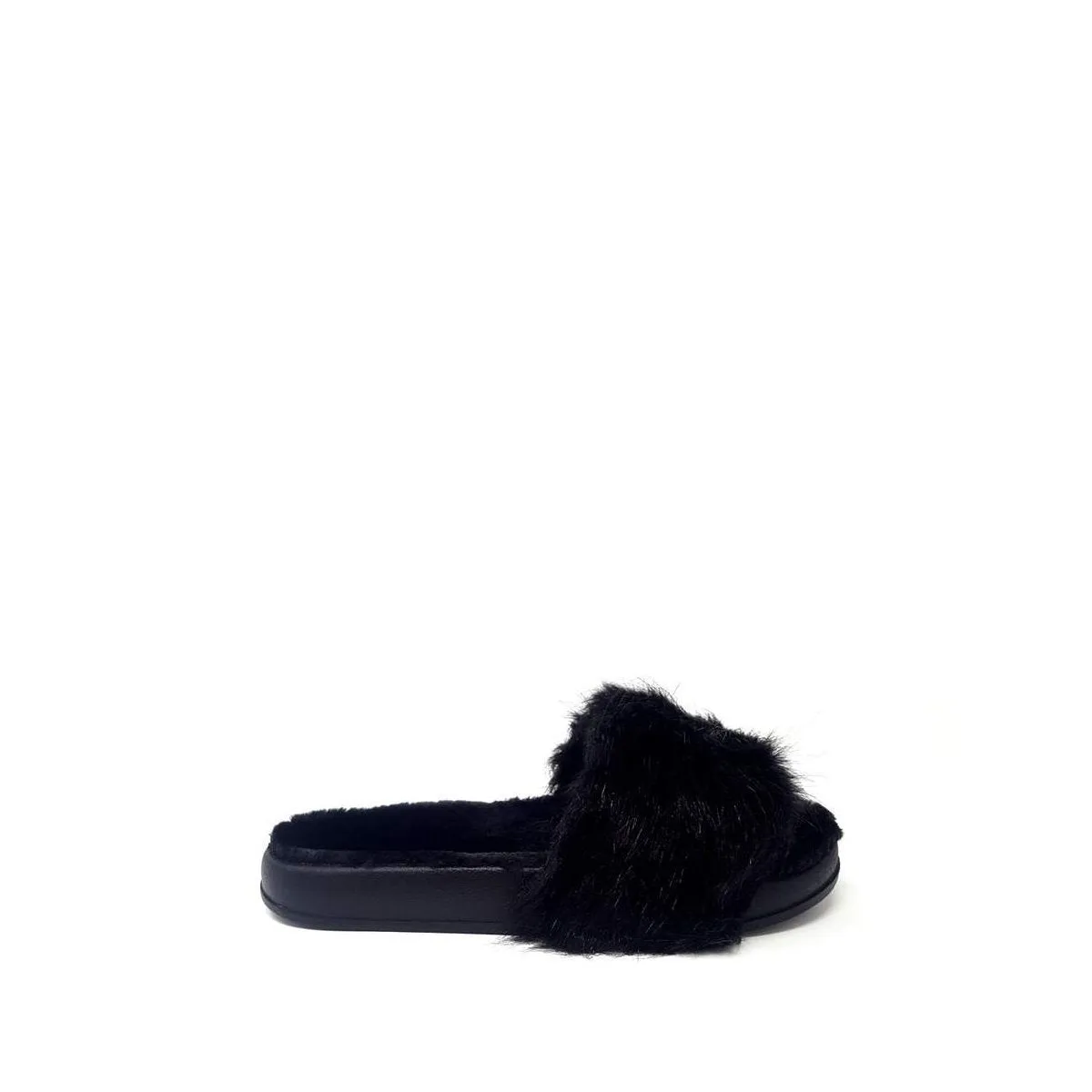 Leona Slip On Fluffy Fur Slider