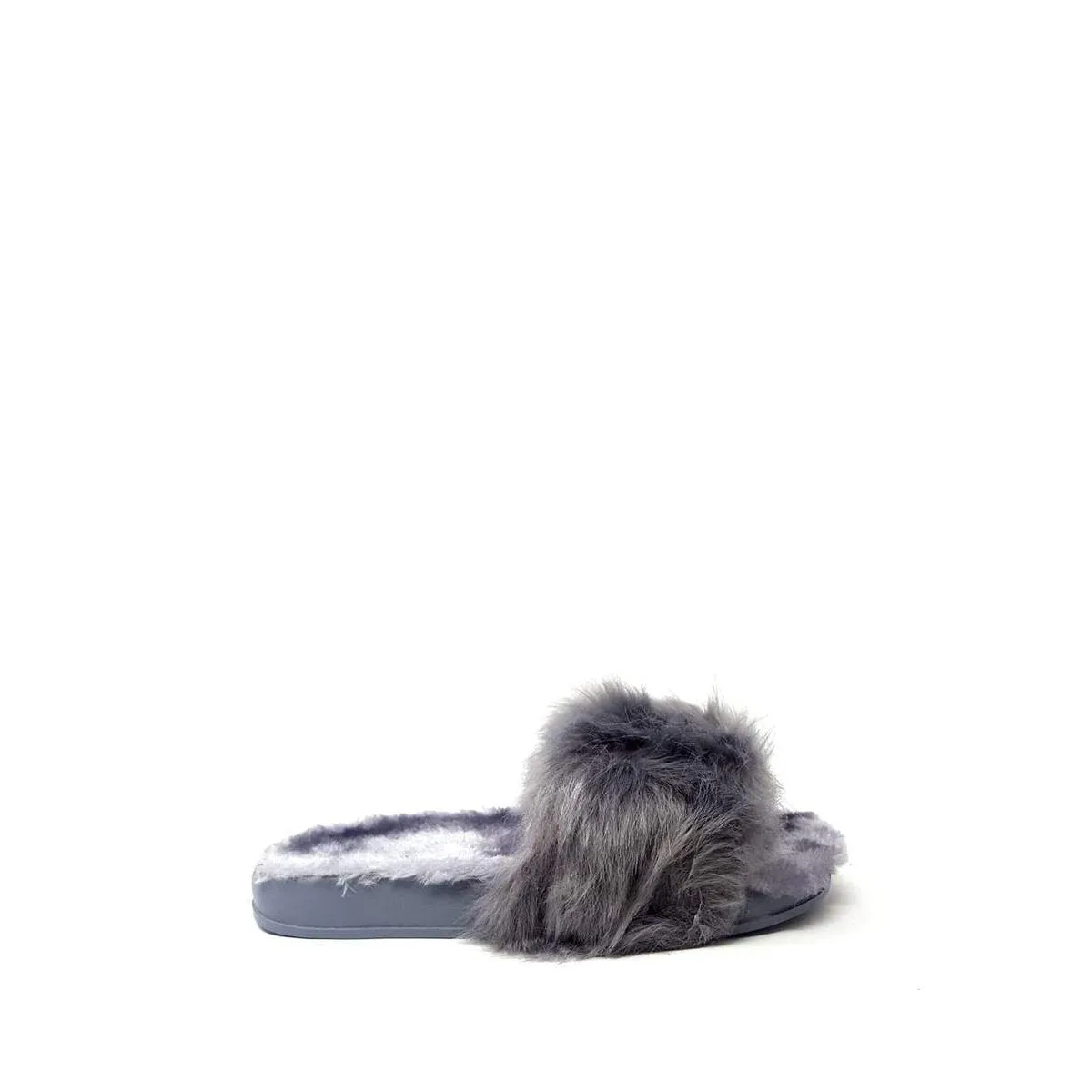 Leona Slip On Fluffy Fur Slider