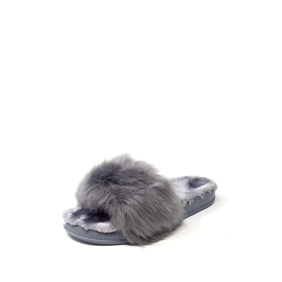 Leona Slip On Fluffy Fur Slider