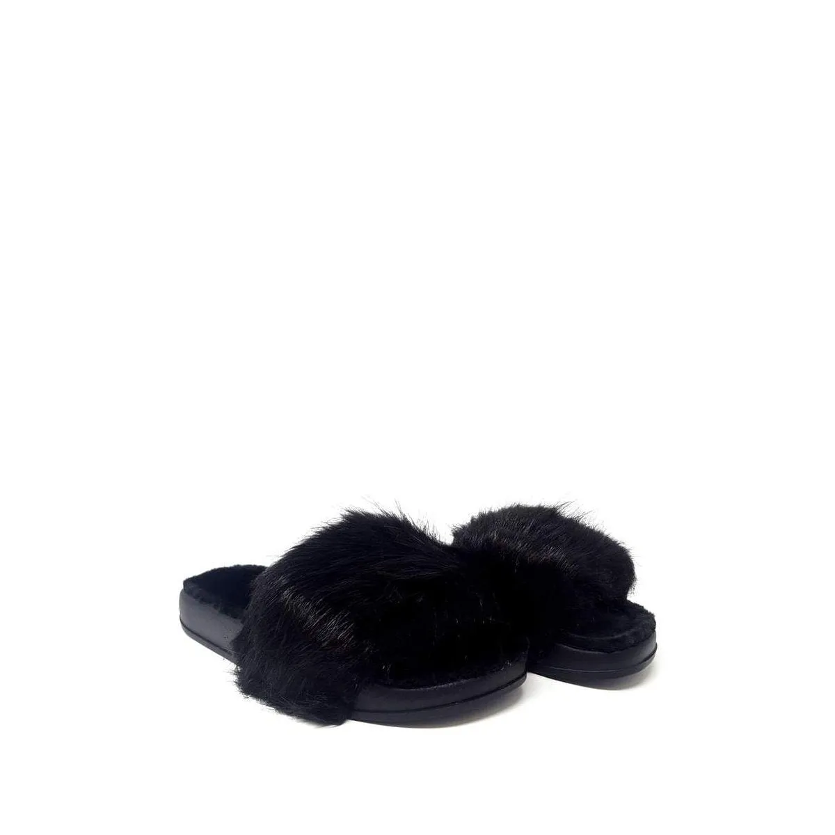 Leona Slip On Fluffy Fur Slider