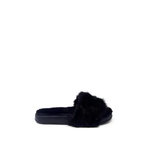Leona Slip On Fluffy Fur Slider