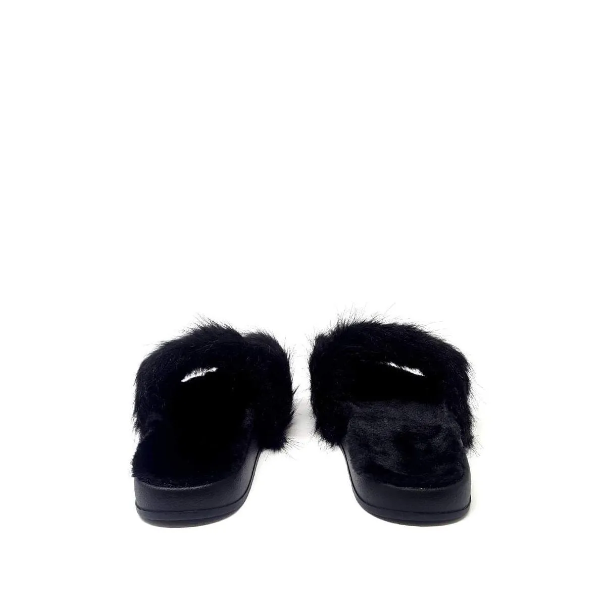 Leona Slip On Fluffy Fur Slider