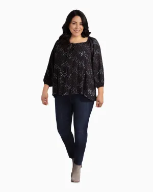 Marisela Peasant Blouse | Black / Burgundy
