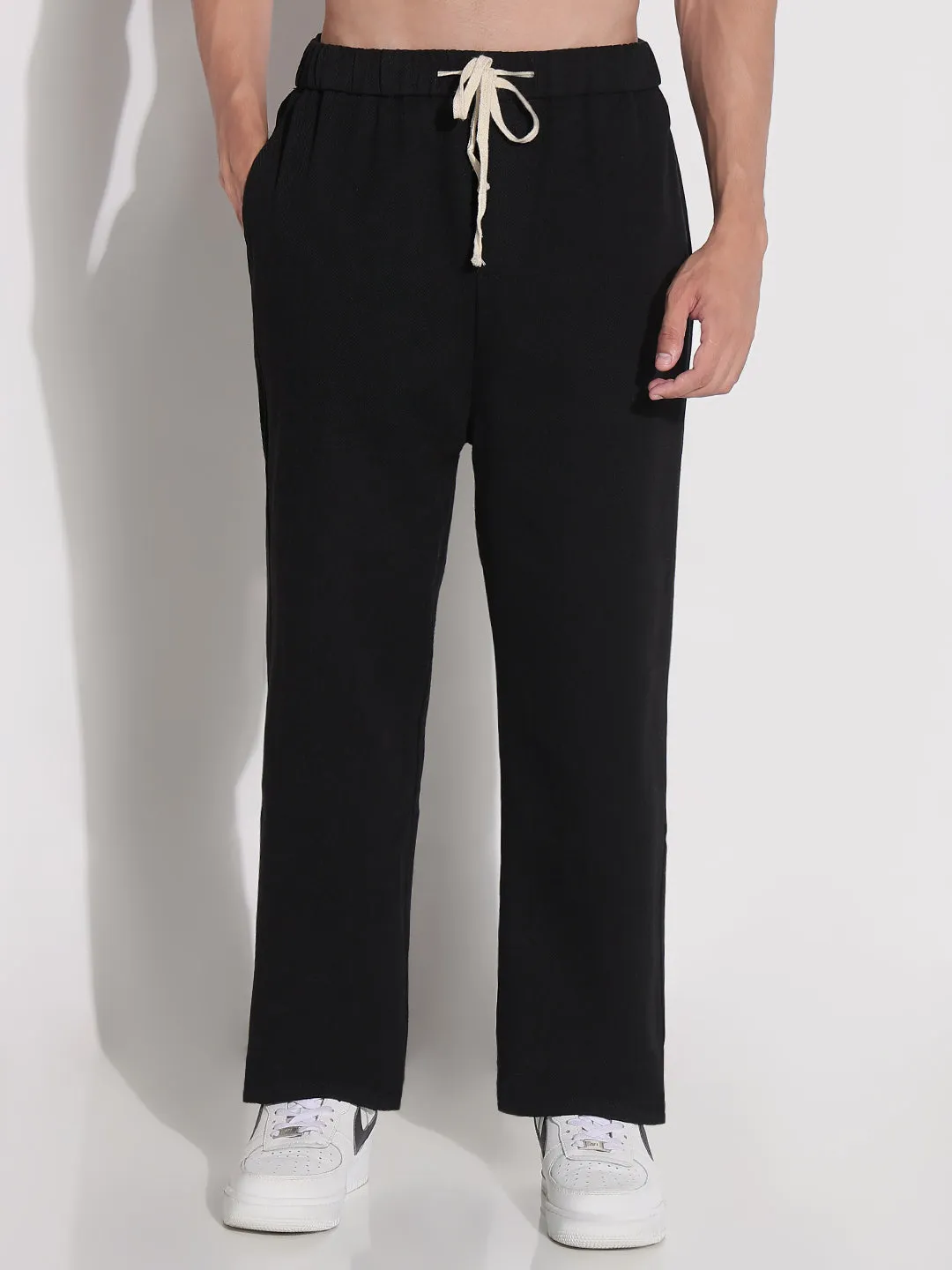 Men Black Relaxed Fit Denim Jeans