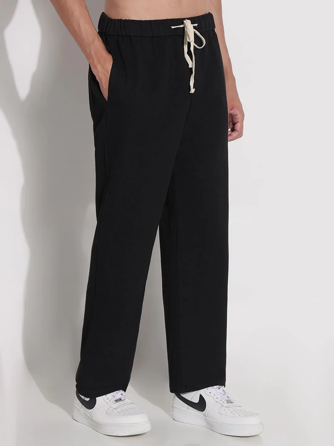 Men Black Relaxed Fit Denim Jeans