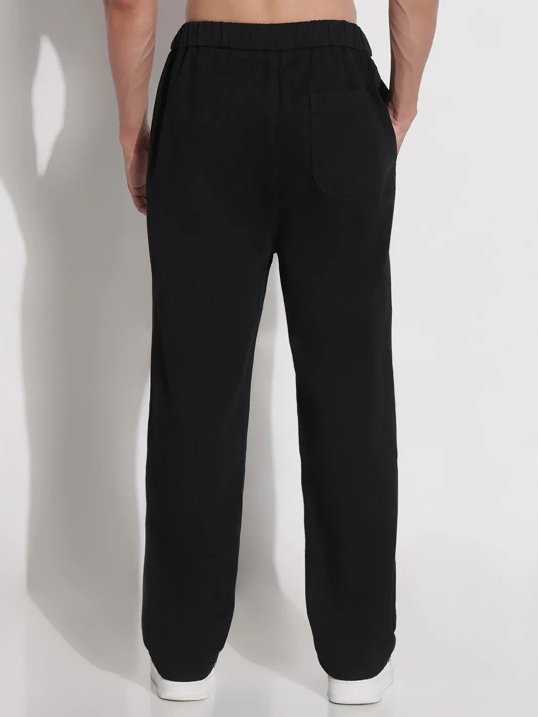 Men Black Relaxed Fit Denim Jeans