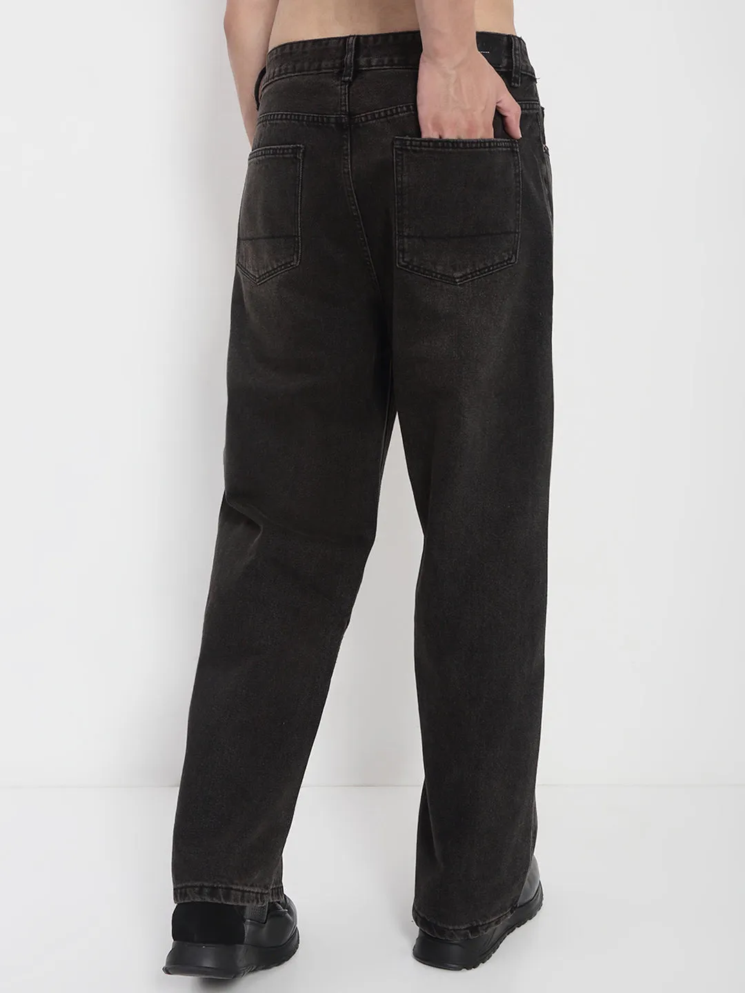 Men Black Relaxed Fit Jeans