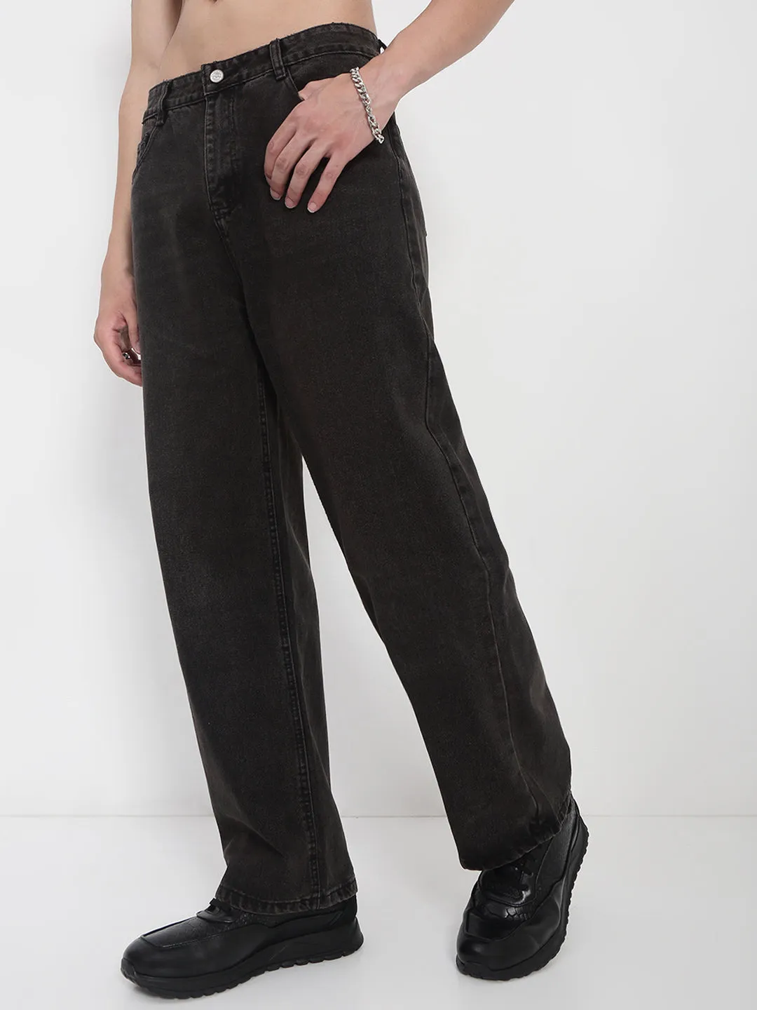 Men Black Relaxed Fit Jeans
