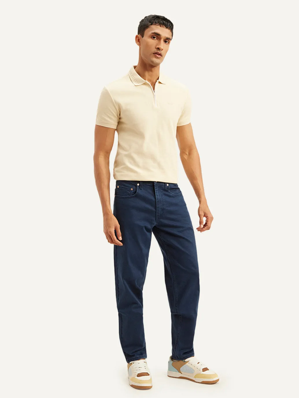 Men's 550'92 Dark Blue Relaxed Tapered Fit Mid Rise Jeans