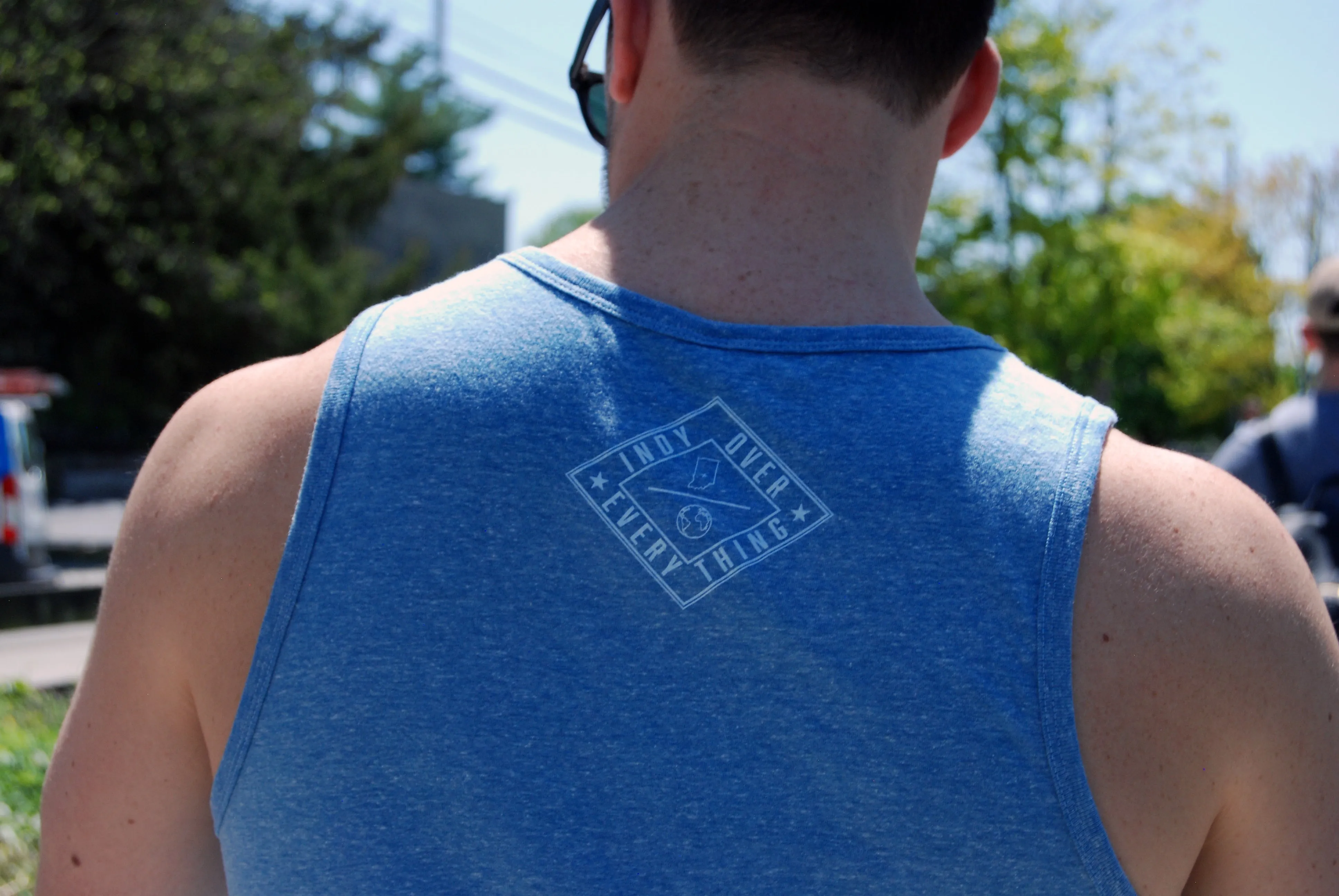 MENS LOGO TANK - BLUE