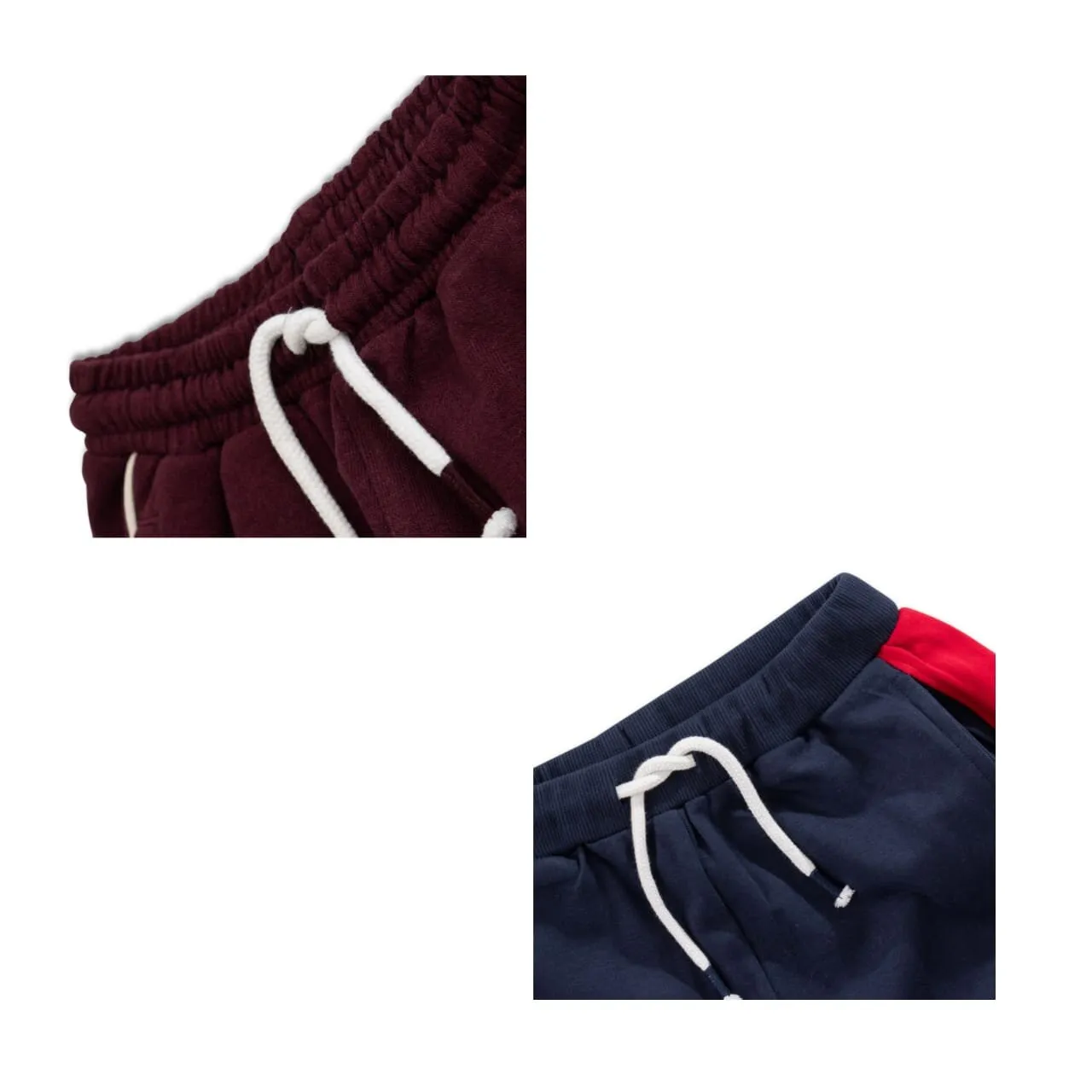 "Boys' Track Pants  Pack of 2 (Maroon & Navy)  Contrast Side Stripes & Drawstring Waist"