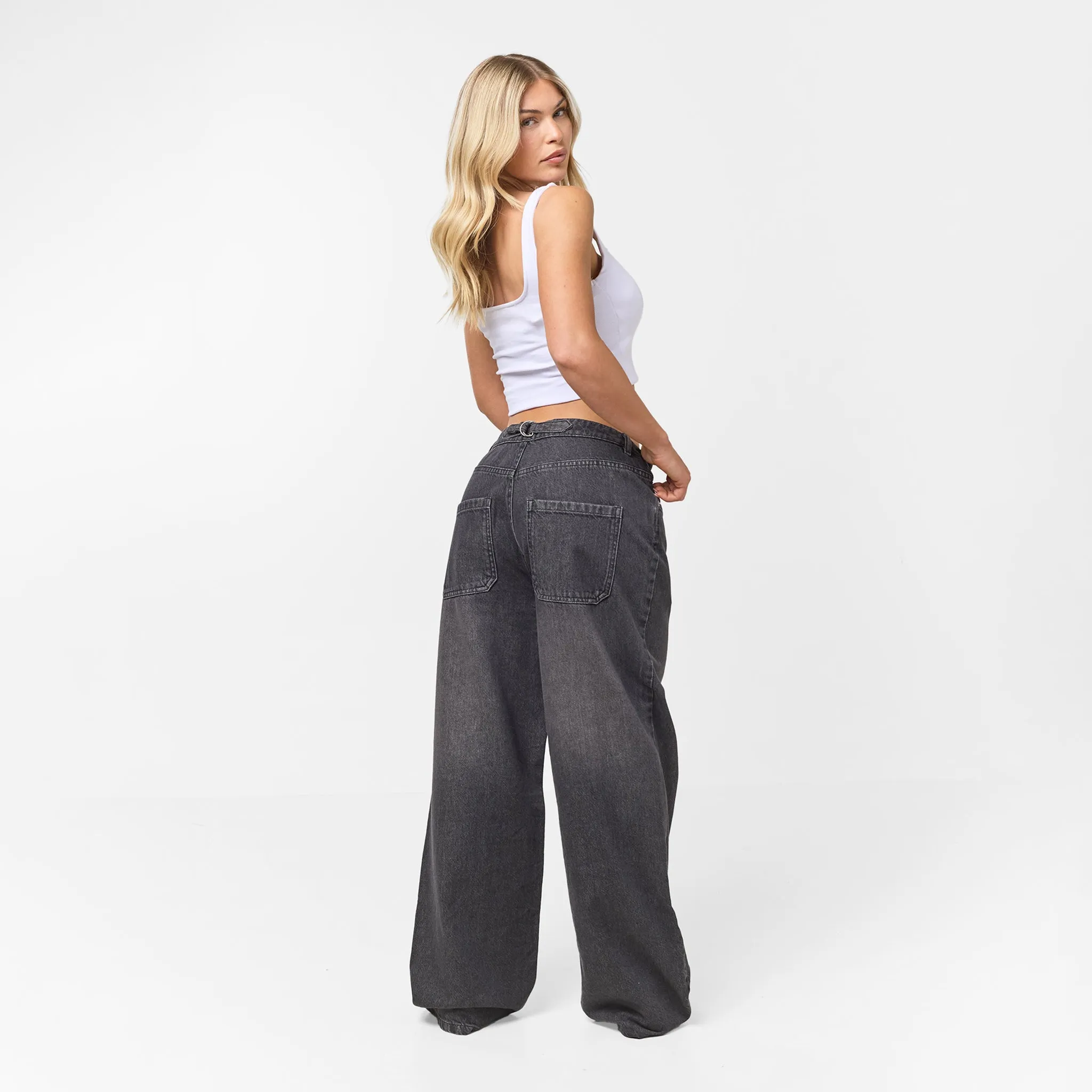 Relaxed Fit Denim Jeans | Black Wash